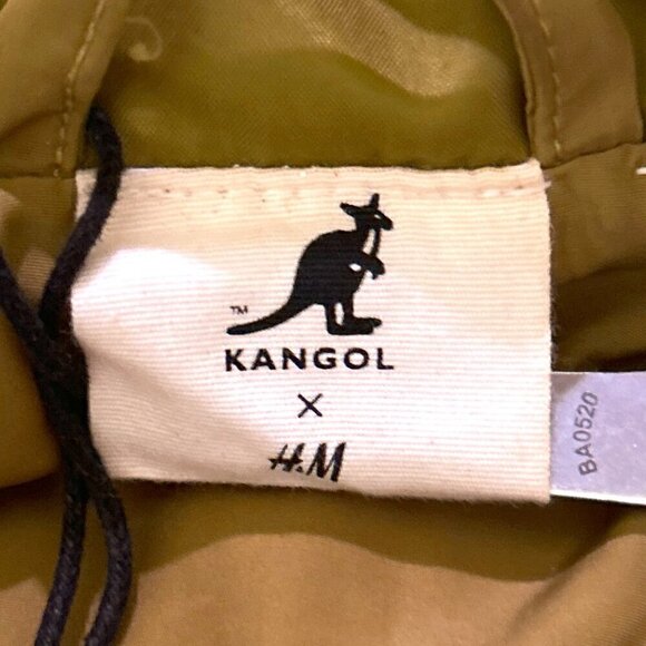 H&M  SZ XS Kangol Olive Short Puffer Jacket Street Rain Ski Snow Hooded - Picture 12 of 14